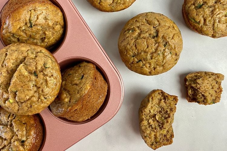 Zucchini Banana Muffins