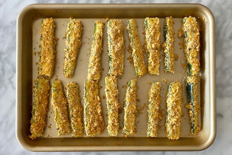 Zucchini Fries On Sheet Pan
