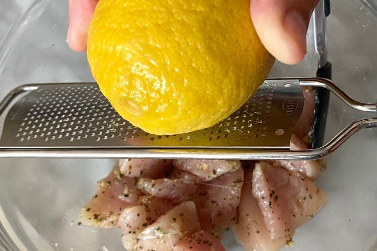 Add lemon zest