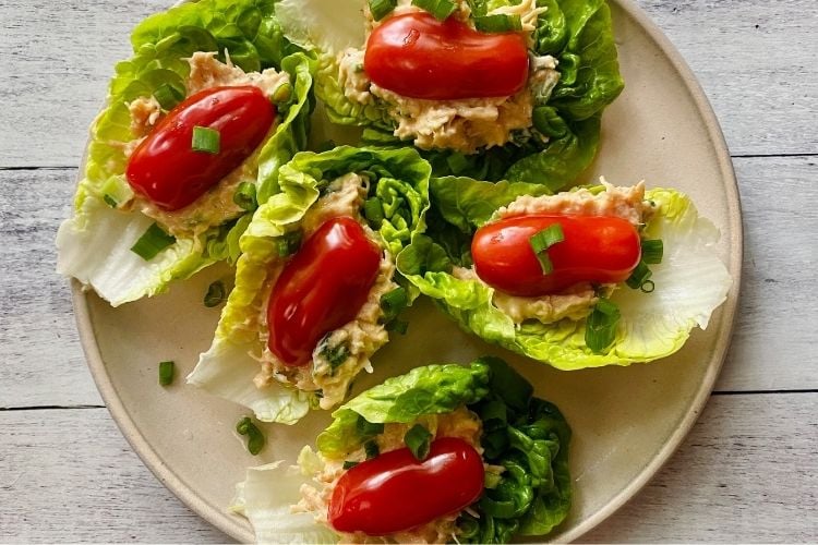 buffalo chicken salad lettuce wraps