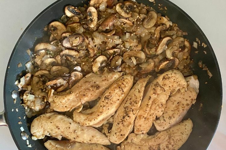 chicken and mushrooms
