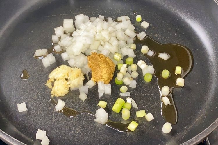 cooking egg roll in a bowl