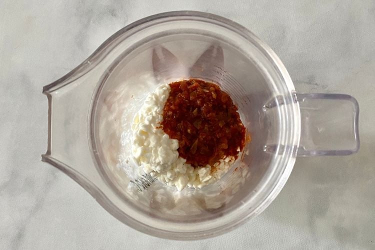 cottage cheese queso in blender