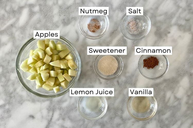 ingredients for air fryer apple crisp