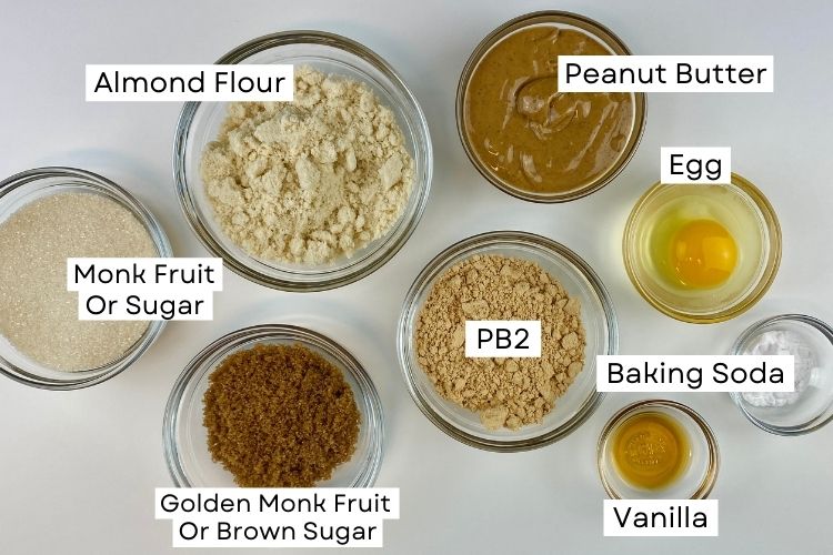 ingredients for gluten free peanut butter cookies