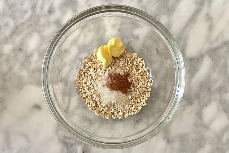 oat topping in a bowl