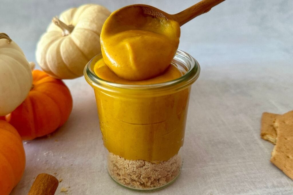 pumpkin filling in cup