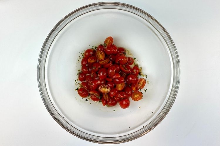 white bean salad with roasted tomatoes